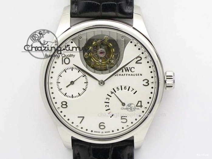 MIROTIME 0421 SportInspired Portuguese Real PR Real Annual Calendar IW503501 YLF 1:1 Best Edition White Dial On Leather Strap A 7241